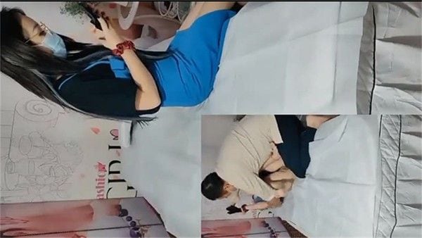 真实偷拍妹子按摩 .男友打电话过来谎称跟闺蜜逛街等会就回去